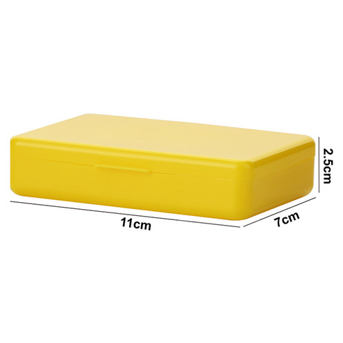 Yellow PP rectangular plastic box with compartment YHF-926