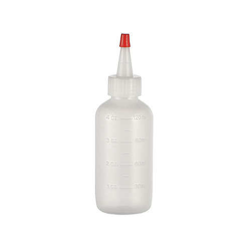 4oz natural colored LDPE boston round bottle