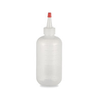 8oz natural colored LDPE boston round bottle