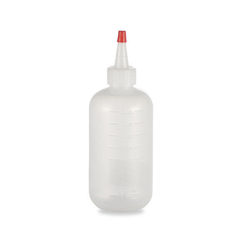 8oz natural colored LDPE boston round bottle