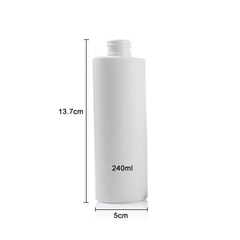 size of 240ml (8oz) cylinder plastic bottles with 24/410 neck finish JF-113