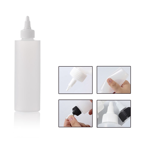 white cylinder round bottle with twist cap details