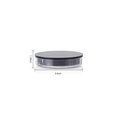 size of 15ml black round cosmetic jar GFA-555 5*1.3cm