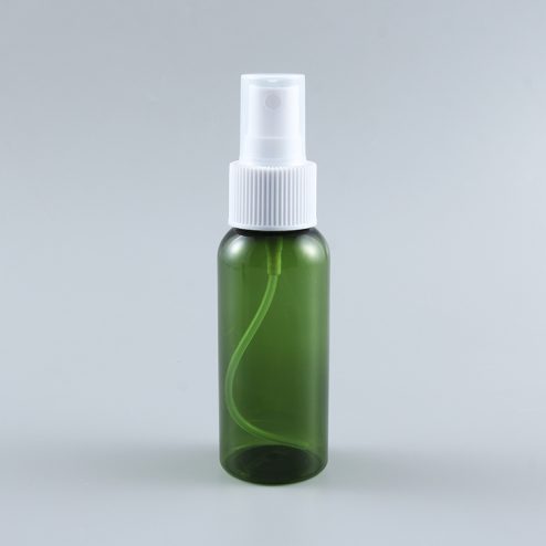 2oz green Transparent PET plastic spray bottle hand sanitizer sprayer container