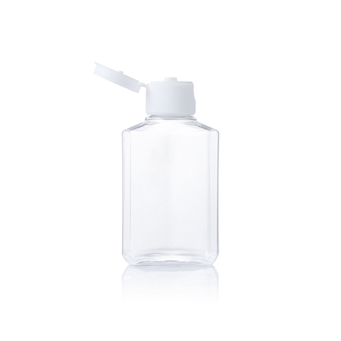 Portable disinfectant bottle with snap cap