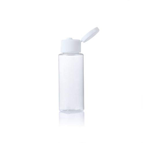 60ml clear bottle with white snap cap