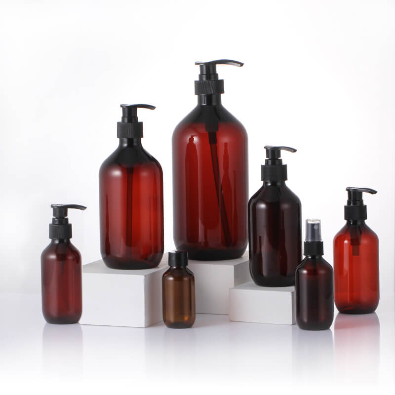 amber shampoo bottles