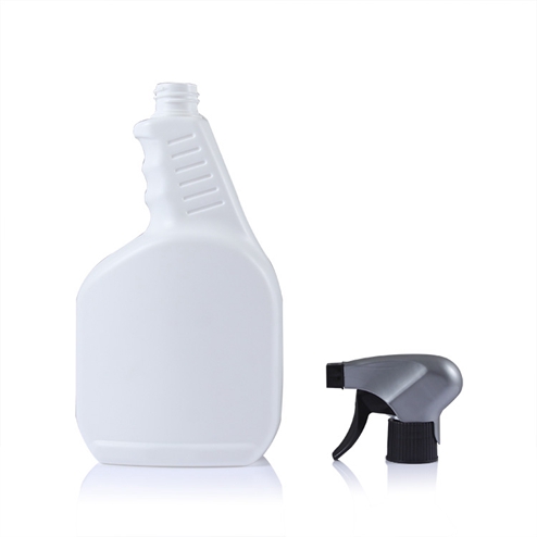 16 oz / 500 ml Clear Plastic Industry Trigger Spray Bottle with White