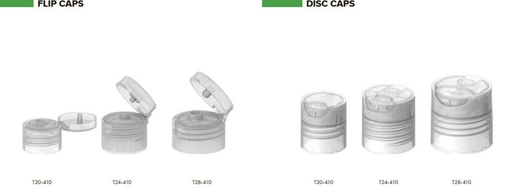 flip caps and disc caps